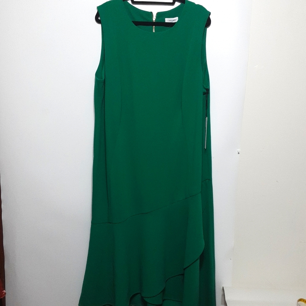 Calvin Klein Circular Crossover Hemline A-Line Business/ Career Dress 20W